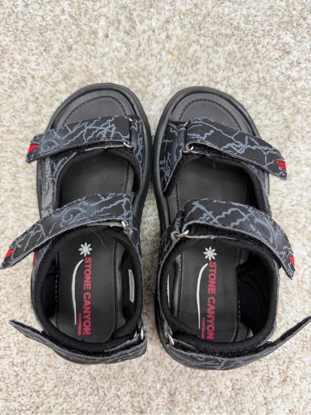 Stone Canyon Boys Harvey Outdoor Hook and Loop Closure Sandals Size 13.5